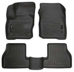 Ford Focus RS Floor Liners - Front + Rear - Husky Liners - WeatherBeater - Black - 2016 Ford Focus RS Floor Liners - Front + Rear - Husky Liners - WeatherBeater - Black - 2016